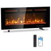 ZOKOP 40" Smart WiFi Electric Fireplace Insert, 1500W Wall Recessed/Mounted, Freestanding Fireplace Heater with Remote Control
