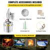 VEVOR 70L 18.5Gal Water Alcohol Distiller 304 Stainless Steel Alcohol Still Wine Making Boiler Home Kit with Thermometer for Whiskey Brandy Essential
