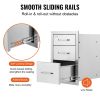 VEVOR 18x23 Inch Outdoor Kitchen Stainless Steel Triple Access BBQ Drawers with Chrome Handle, 18 x23 x 23 Inch