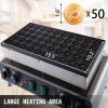 VEVOR 110V Mini Dutch Pancake Baker 50PCS 1700W Commercial Electric Nonstick Waffle Maker Machine 1.8 Inches for Home and Restaurants