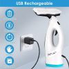 4 In 1 Cordless Window Vacuum Cleaner Rechargeable Glass Tile Mirror Cleaning Tool with Dual Water Tanks Multifunctional Spray Bottle