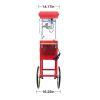 Popcorn Machine with Cart ‚Äì 6oz Popper with Stainless-steel Kettle, Heated Warming Deck, and Old Maids Drawer,Red