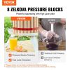 VEVOR Fruit Wine Press, 4.75 Gallon/18L, Solid Wood Basket with 8 Blocks, Manual Juice Maker