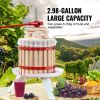 VEVOR Fruit Wine Press, 3.2 Gallon/12L, Solid Wood Basket with 6 Blocks, Manual Juice Maker