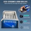 VEVOR Hot Dog Roller, 18 Hot Dog Capacity 7 Rollers, 1050W Stainless Steel Cook Warmer Machine with Dual Temp Control