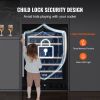 VEVOR Wine Cooler, 46 Bottles Under Counter Built-in or Freestanding Wine Refrigerator, Dual Zone Beverage Cooler with Blue LED Light, Single Door