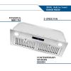 Range Hood Insert 30 inch,Stainless Steel Kitchen Vent Hood 600CFM,Built-in Kitchen Stove Hood w/Front Touch Control and Front LED Lights