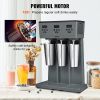 VEVOR Milkshake Maker, 375W x 3 Electric Milkshake Machine, Commercial Triple Heads Drink Mixer Blender, LED Intelligent Microswitch