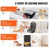 VEVOR Waffle Maker, 4 Slices per Batch, 1200W Square Waffle Iron