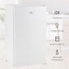 3.2 Cu.Ft Mini Fridge with Freezer, Single Door Compact Refrigerator with Adjustable Thermostat, Shelf and Reversible Door for Bedroom, Dorm