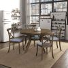 Wooden X Back Dining Chairs Set of 2, Modern Fabric Upholstered Kitchen Side 2PC Chairs, Cross Back Rubber Wood Farmhouse Dining Room Chair,OAK