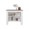 Kitchen Island Ada, Kitchen, Taupe / White