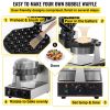 VEVOR Commercial Bubble Waffle Maker, Hexagonal Mould, 1200W Egg Bubble Puff Iron w/ 360¬∞Rotatable 2 Pans & Bent Handles