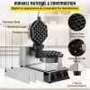 VEVOR Commercial Bubble Waffle Maker, Hexagonal Mould, 1200W Egg Bubble Puff Iron w/ 360¬∞Rotatable 2 Pans & Bent Handles