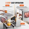 VEVOR Commercial Orange Juicer Machine, 120W Automatic Juice Extractor, Stainless Steel Orange Squeezer 20 Oranges/Minute, with Pull-Out Filter Box
