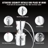 VEVOR Water Alcohol Distiller, 8 Gal/30 L, 304 Stainless Steel Still w/ 6-Lap Coil & Exhaust Port, Home Distillery Kit w/Thermometer Pump