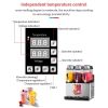 110V Commercial Slushy Machine 45L 3 Tank 1100W Stainless Steel Margarita Frozen Drink With Powerful Compressor Efficient Cooling Perfect for Supermar