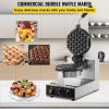 VEVOR Commercial Bubble Waffle Maker, Hexagonal Mould, 1200W Egg Bubble Puff Iron w/ 360¬∞Rotatable 2 Pans & Bent Handles