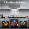 30 inch Under Cabinet Range Hood 900CFM Stainless Steel 9 Speed Gesture&Touch Control
