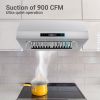 30 inch Under Cabinet Range Hood 900CFM Stainless Steel 9 Speed Gesture&Touch Control