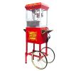 Popcorn Machine with Cart ‚Äì 6oz Popper with Stainless-steel Kettle, Heated Warming Deck, and Old Maids Drawer,Red