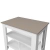 Kitchen Island Ada, Kitchen, Taupe / White