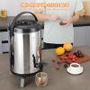 VEVOR Stainless Steel Insulated Beverage Dispenser, 2 Gallon 7.6 Liter, Thermal Hot and Cold Drink Server Dispenser with Spigot Handle