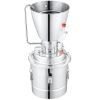 VEVOR Water Alcohol Distiller, 8 Gal/30 L, 304 Stainless Steel Still w/ 6-Lap Coil & Exhaust Port, Home Distillery Kit w/Thermometer Pump