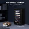 VEVOR Wine Cooler, 30 Bottles Capacity Under Counter Built-in or Freestanding Wine Refrigerator, Beverage Cooler with Blue LED Light, Single Door
