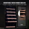 VEVOR Wine Cooler, 30 Bottles Capacity Under Counter Built-in or Freestanding Wine Refrigerator, Beverage Cooler with Blue LED Light, Single Door