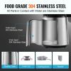 VEVOR Water Distiller, 4L 1.05 Gallon Pure Water Purifier Filter For Home Countertop, 750W Distilled Water Maker