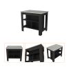 Brooklyn Kitchen Island, Three Concealed Shelves