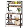 Industrial Kitchen Baker's Rack, 5-Tier Kitchen Utility Storage Shelf