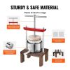 VEVOR Fruit Wine Press, 0.53 Gallon/2L, 2 Stainless Steel Barrels, Manual Juice Maker