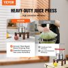 VEVOR Fruit Wine Press, 0.53 Gallon/2L, 2 Stainless Steel Barrels, Manual Juice Maker