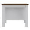 Norfolk 2 Piece Kitchen Set, Kitchen Island + Upper Wall Cabinet , White /Walnut