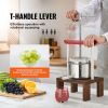 VEVOR Fruit Wine Press, 0.53 Gallon/2L, 2 Stainless Steel Barrels, Manual Juice Maker