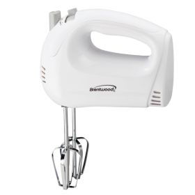 Brentwood 5-Speed Hand Mixer in Black (Color: White)