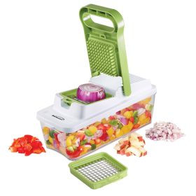 Brentwood Pro Food Chopper and Vegetable Dicer with 6.3 Cup Storage Container in Black (Color: Green)