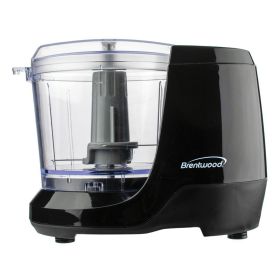 Brentwood 1.5 Cup Mini Food Chopper in Black (Color: Black)