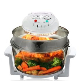 MegaChef Multipurpose Countertop 14.25 Inch Halogen Oven Air Fryer/Rotisserie/Roaster in (Color: Gray)
