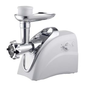 Brentwood 400 Watt Electric Meat Grinder and Sausage Stuffer in Black (Color: White)