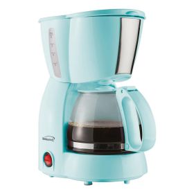 Brentwood 4 Cup 650  Watt Coffee Maker in Blue (Color: Blue)