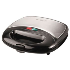 Brentwood Non Stick Panini Press and Sandwich Maker in Black and Silver (Color: Black)